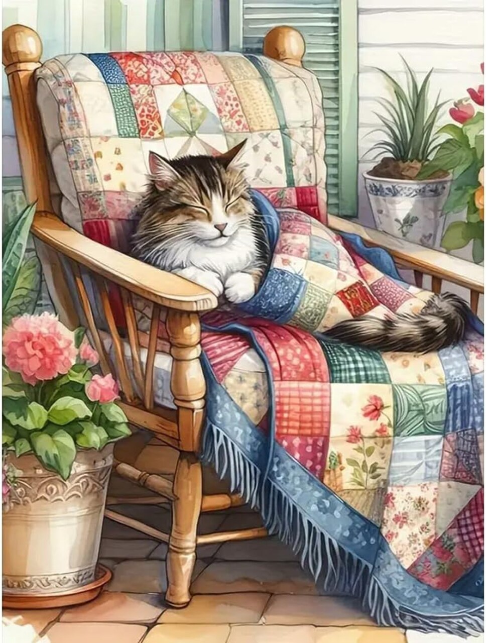 Cat 5D Diamond Painting Kit for Adults – Full Drill DIY Art, Beginner-Friendly 12x16 Inch Wall Décor & Gift